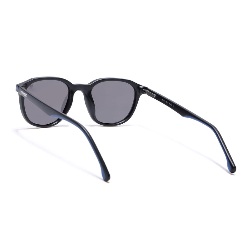 Wayfarer Polarized Sunglasses for Men & Women (Black Lens | Black Frame - PMG7397)