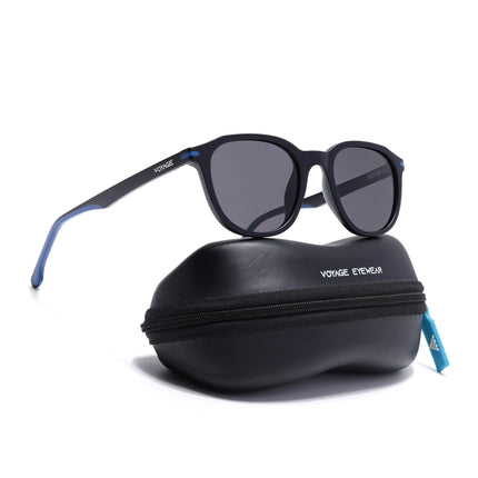 Wayfarer Polarized Sunglasses for Men & Women (Black Lens | Black Frame - PMG7397)