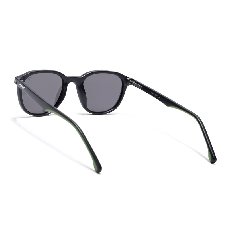 Wayfarer Polarized Sunglasses for Men & Women (Black Lens | Black Frame - PMG7398)