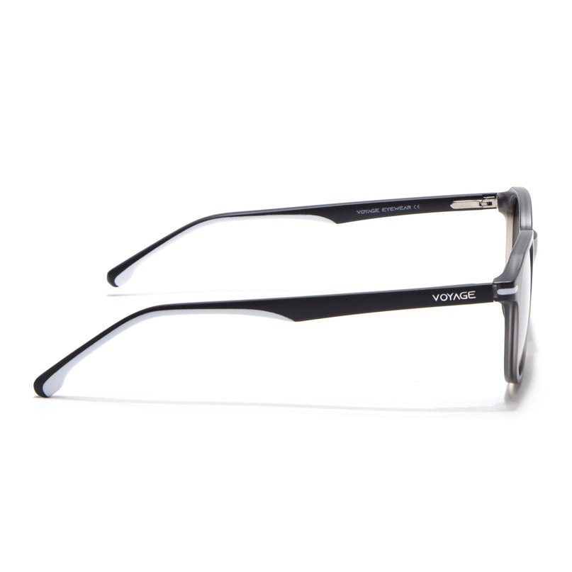 Wayfarer Polarized Sunglasses for Men & Women (Black Lens | Dakr Grey Frame - PMG7400)