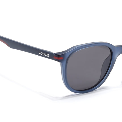 Wayfarer Polarized Sunglasses for Men & Women (Black Lens | Blue Frame - PMG7402)