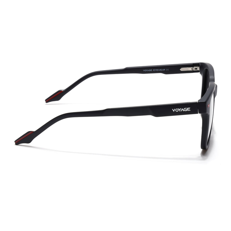 Square Polarized Sunglasses for Men & Women (Black Lens | Black Frame - PMG7413)