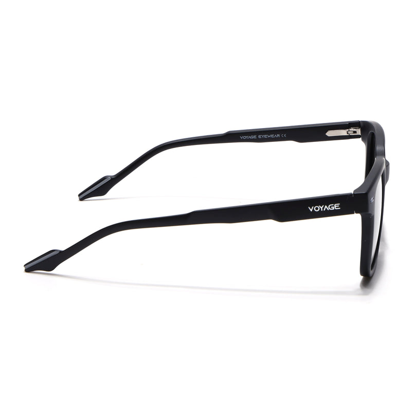 Square Polarized Sunglasses for Men & Women (Black Lens | Black Frame - PMG7415)