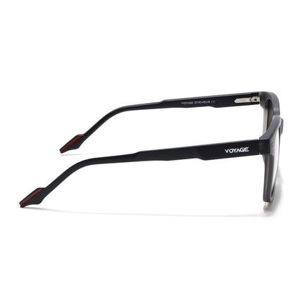 Square Polarized Sunglasses for Men & Women (Black Lens | Grey Frame - PMG7416)