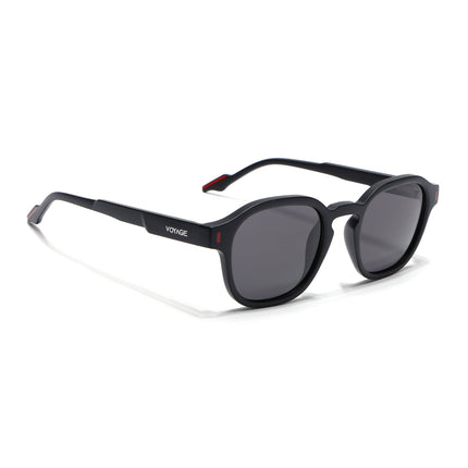 Wayfarer Polarized Sunglasses for Men & Women (Black Lens | Black Frame - PMG7421)