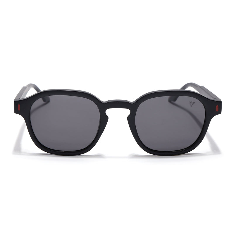 Wayfarer Polarized Sunglasses for Men & Women (Black Lens | Black Frame - PMG7421)