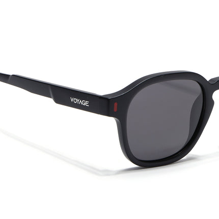 Wayfarer Polarized Sunglasses for Men & Women (Black Lens | Black Frame - PMG7421)