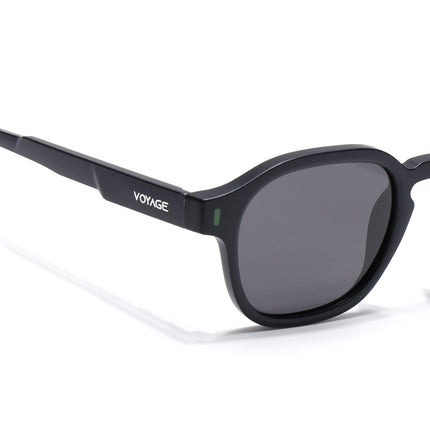 Wayfarer Polarized Sunglasses for Men & Women (Black Lens | Black Frame - PMG7423)
