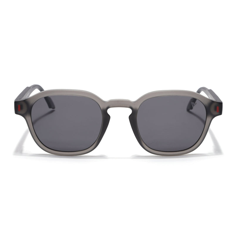 Wayfarer Polarized Sunglasses for Men & Women (Black Lens | Grey Frame - PMG7424)