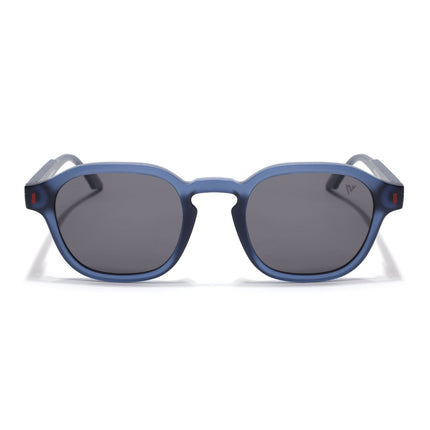 Wayfarer Polarized Sunglasses for Men & Women (Black Lens | Blue Frame - PMG7425)