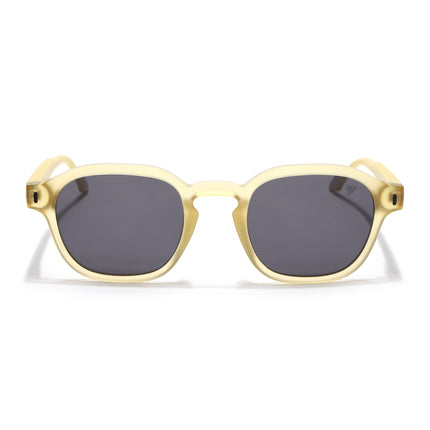Wayfarer Polarized Sunglasses for Men & Women (Black Lens | Yellow Frame - PMG7427)