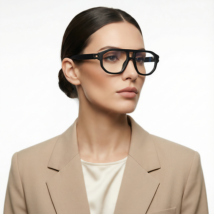 Eyejack Shadow Matt Black Wayfarer Eyeglasses for Men & Women (82104CL585-C1)