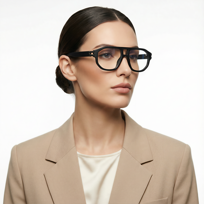 Eyejack Shadow Matt Black Wayfarer Eyeglasses for Men & Women (82104CL585-C1)