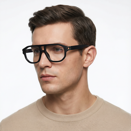 Eyejack Shadow Matt Black Wayfarer Eyeglasses for Men & Women (82104CL585-C1)