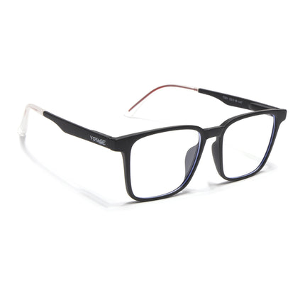 Voyage Black Square Eyeglasses for Men & Women (T001FMG7172-C1)