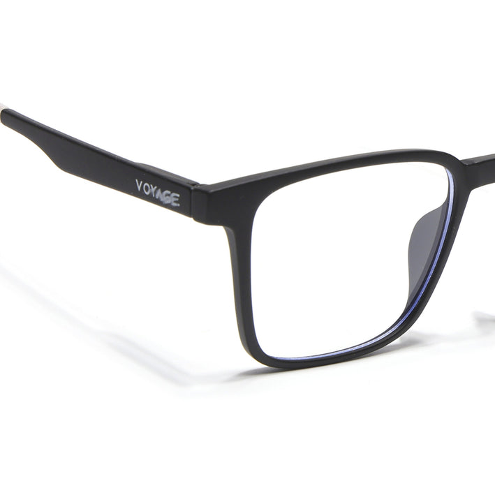 Voyage Black Square Eyeglasses for Men & Women (T001FMG7172-C1)
