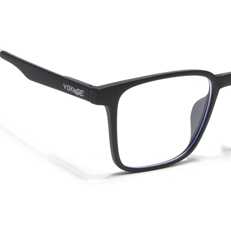 Voyage Black Square Eyeglasses for Men & Women (T001FMG7172-C1)
