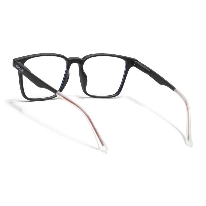Voyage Black Square Eyeglasses for Men & Women (T001FMG7172-C1)