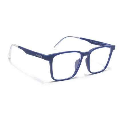 Voyage Blue Square Eyeglasses for Men & Women (T001FMG7174-C3)