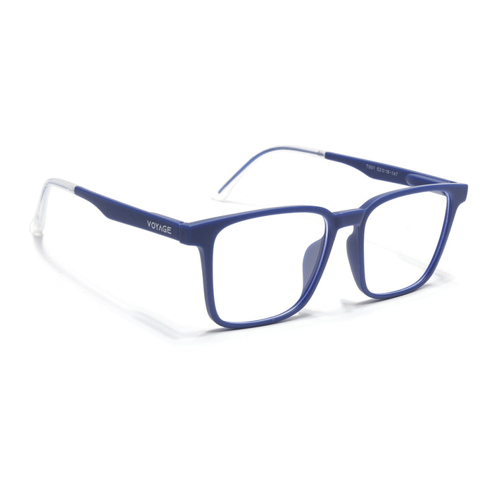 Voyage Blue Square Eyeglasses for Men & Women (T001FMG7174-C3)