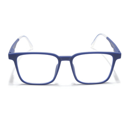 Voyage Blue Square Eyeglasses for Men & Women (T001FMG7174-C3)