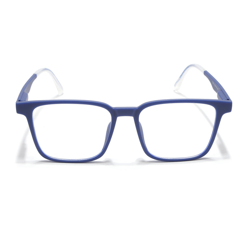 Voyage Blue Square Eyeglasses for Men & Women (T001FMG7174-C3)