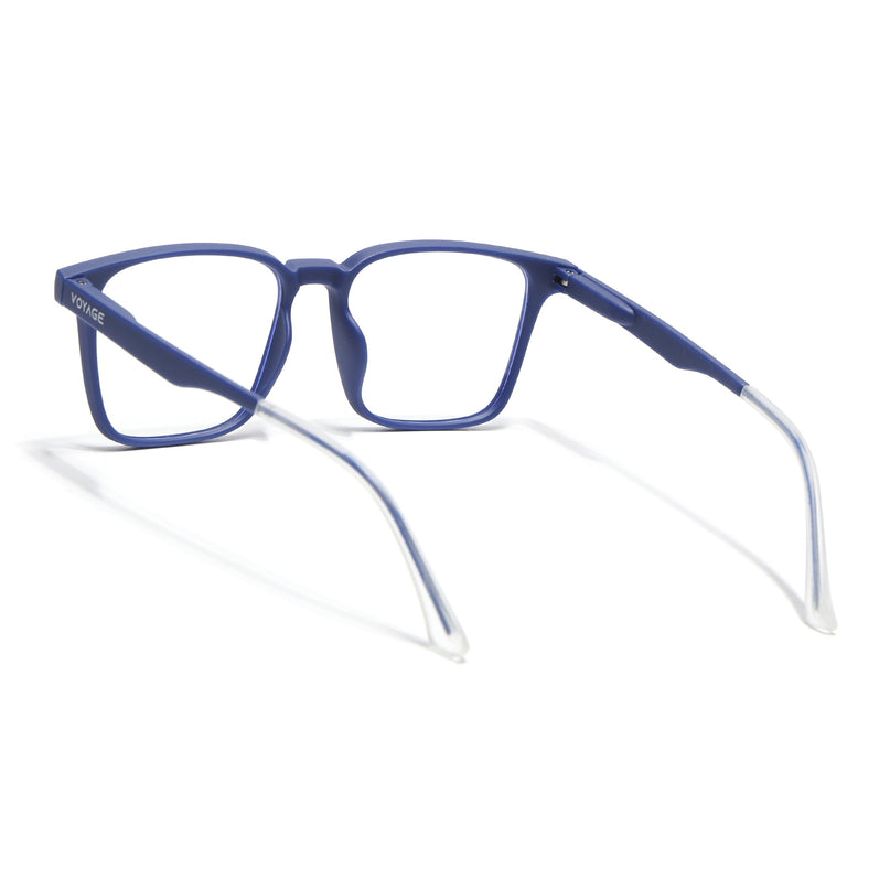 Voyage Blue Square Eyeglasses for Men & Women (T001FMG7174-C3)