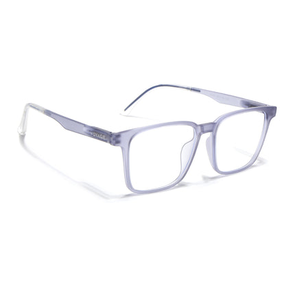 Voyage Light Grey Square Eyeglasses for Men & Women (T001FMG7175-C4)
