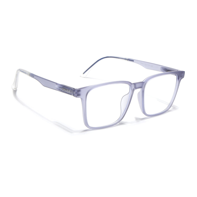 Voyage Light Grey Square Eyeglasses for Men & Women (T001FMG7175-C4)