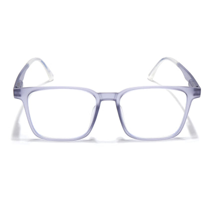 Voyage Light Grey Square Eyeglasses for Men & Women (T001FMG7175-C4)