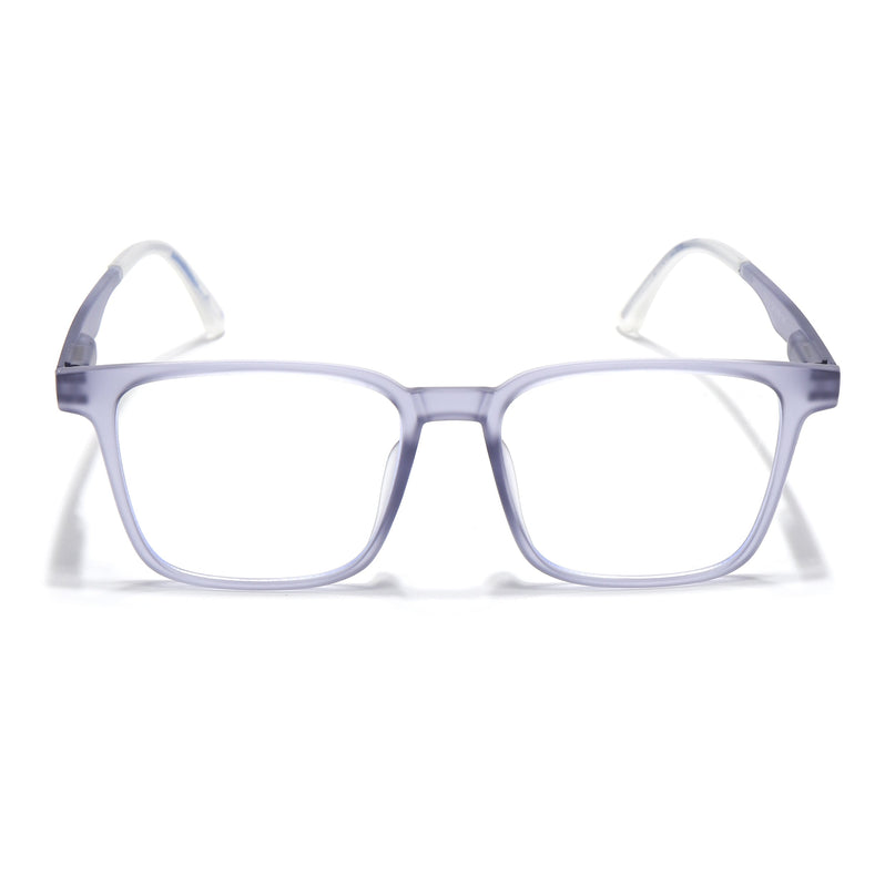 Voyage Light Grey Square Eyeglasses for Men & Women (T001FMG7175-C4)