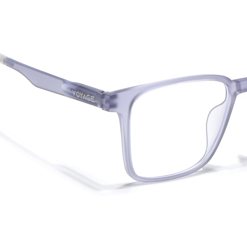 Voyage Light Grey Square Eyeglasses for Men & Women (T001FMG7175-C4)