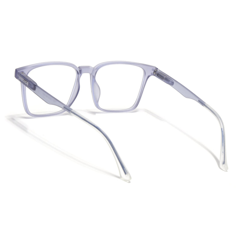 Voyage Light Grey Square Eyeglasses for Men & Women (T001FMG7175-C4)