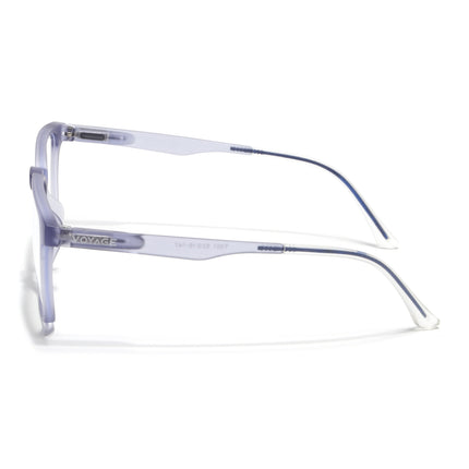 Voyage Light Grey Square Eyeglasses for Men & Women (T001FMG7175-C4)