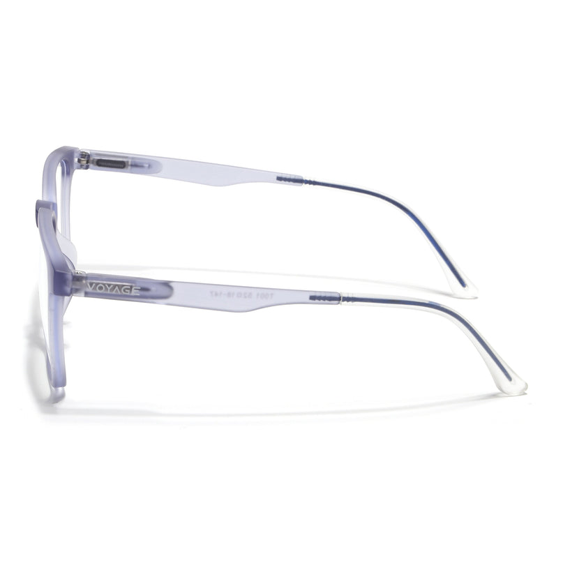 Voyage Light Grey Square Eyeglasses for Men & Women (T001FMG7175-C4)