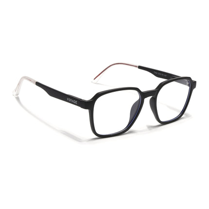 Voyage Black Square Eyeglasses for Men & Women (T002FMG7177-C1)