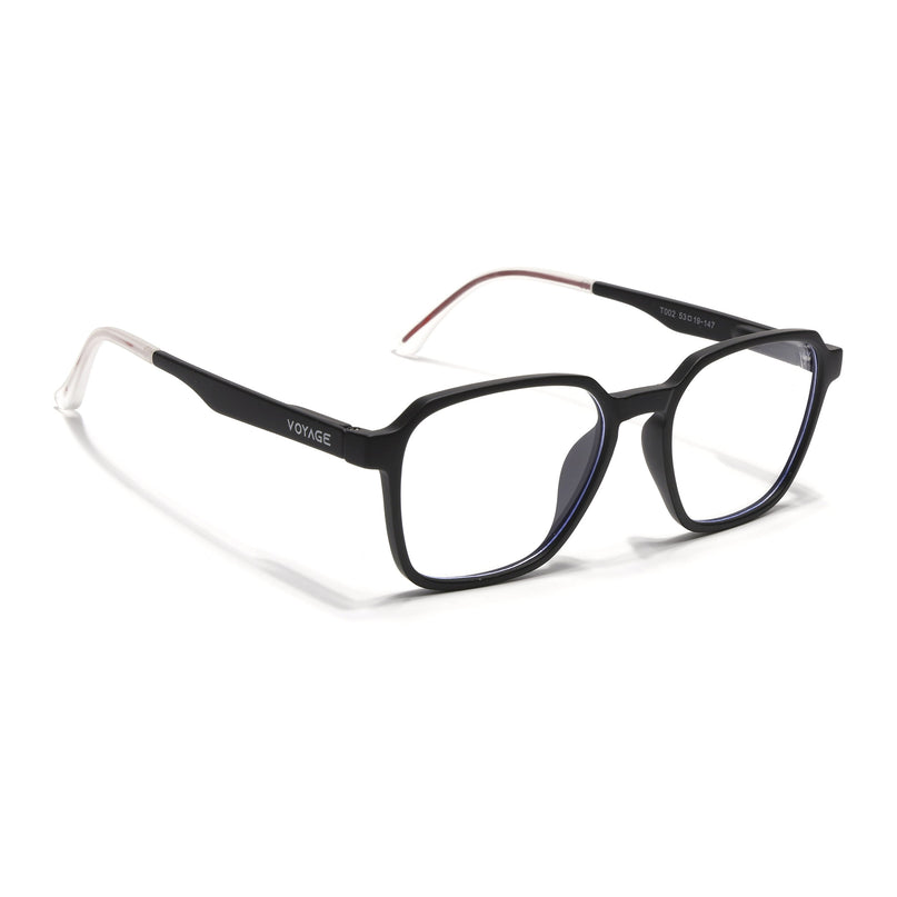 Voyage Black Square Eyeglasses for Men & Women (T002FMG7177-C1)