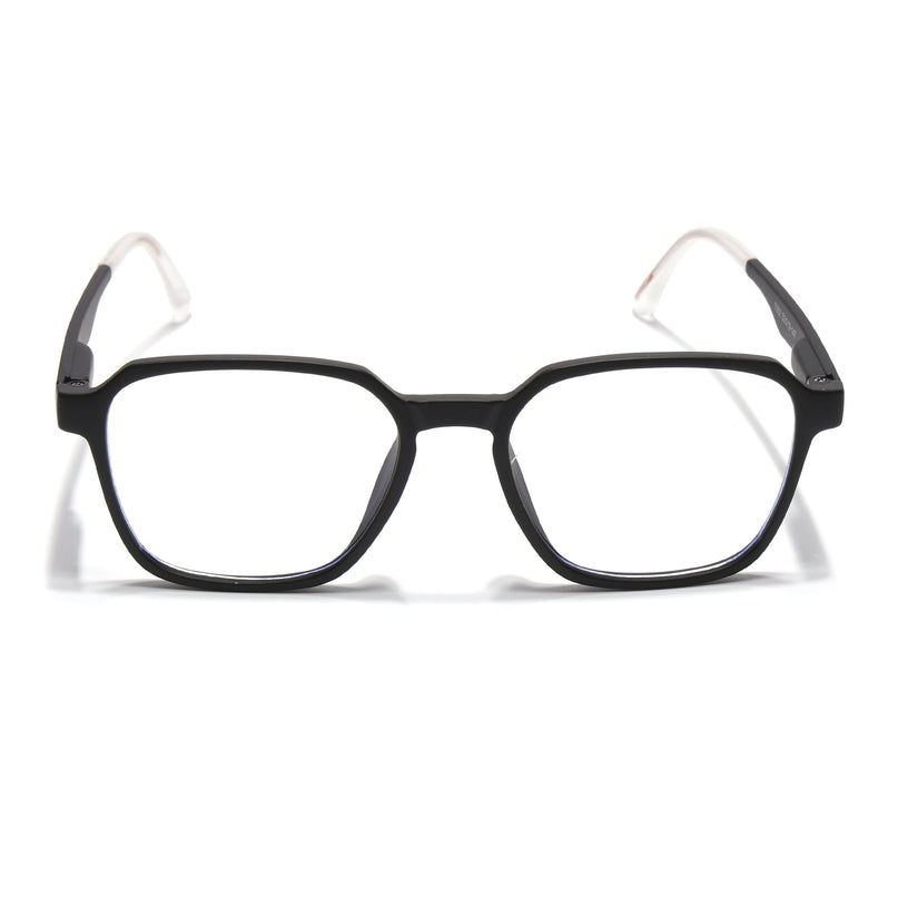 Voyage Black Square Eyeglasses for Men & Women (T002FMG7177-C1)