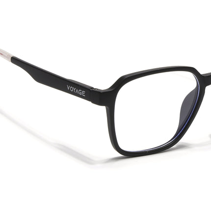 Voyage Black Square Eyeglasses for Men & Women (T002FMG7177-C1)
