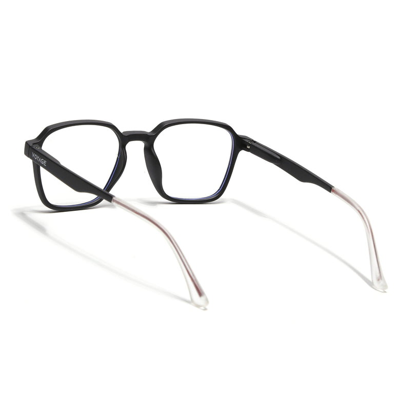 Voyage Black Square Eyeglasses for Men & Women (T002FMG7177-C1)