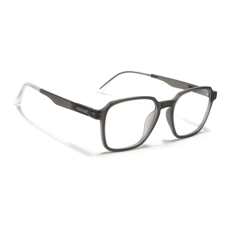 Voyage Grey Square Eyeglasses for Men & Women (T002FMG7178-C2)