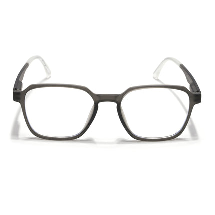 Voyage Grey Square Eyeglasses for Men & Women (T002FMG7178-C2)