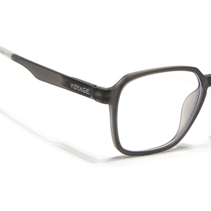 Voyage Grey Square Eyeglasses for Men & Women (T002FMG7178-C2)
