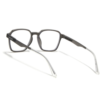 Voyage Grey Square Eyeglasses for Men & Women (T002FMG7178-C2)