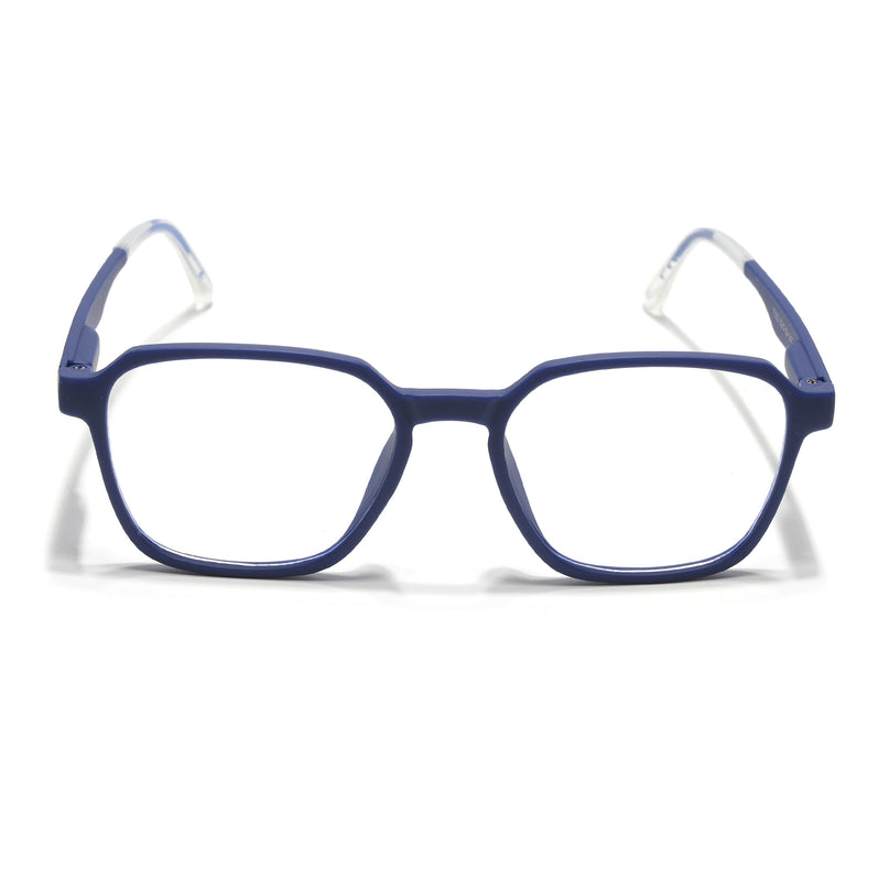 Voyage Blue Square Eyeglasses for Men & Women (T002FMG7179-C3)