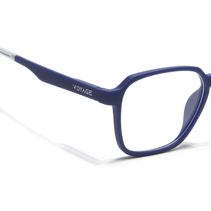 Voyage Blue Square Eyeglasses for Men & Women (T002FMG7179-C3)