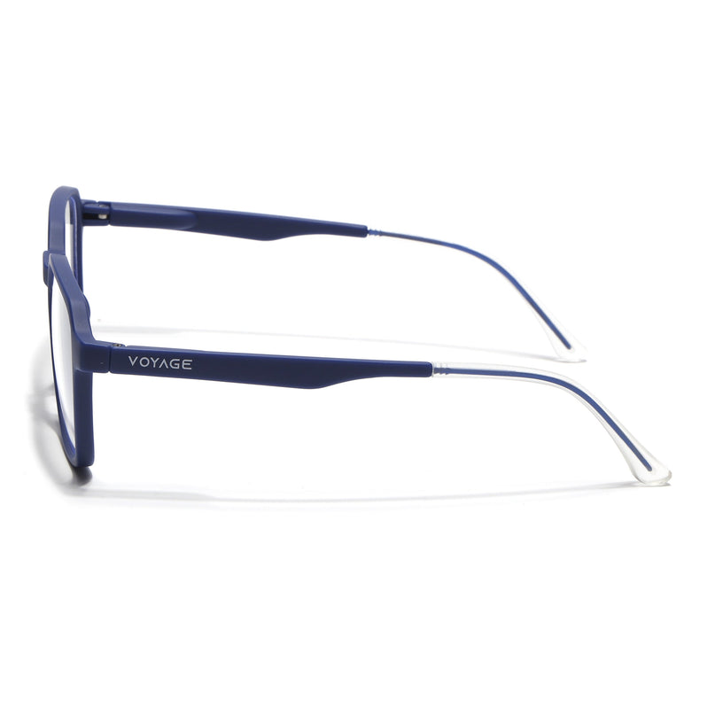 Voyage Blue Square Eyeglasses for Men & Women (T002FMG7179-C3)