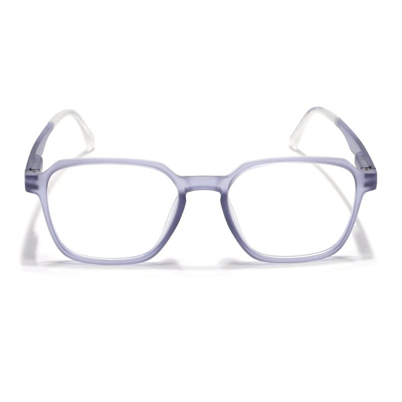 Voyage Light Grey Square Eyeglasses for Men & Women (T002FMG7180-C4)