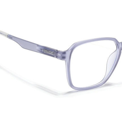 Voyage Light Grey Square Eyeglasses for Men & Women (T002FMG7180-C4)