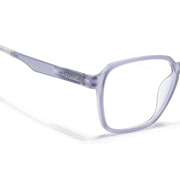 Voyage Light Grey Square Eyeglasses for Men & Women (T002FMG7180-C4)